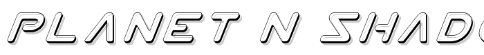 Planet N Shadow Italic font